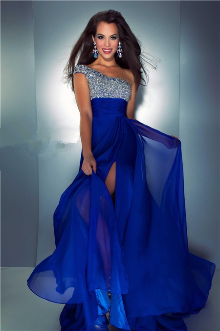 Long Royal Blue Prom Dresses