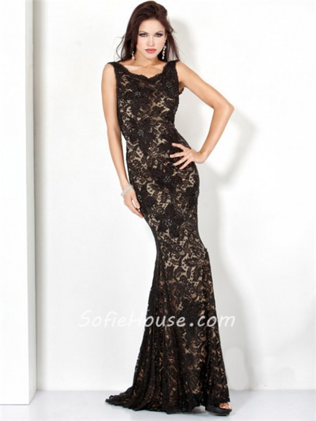 Formal evening lace dresses