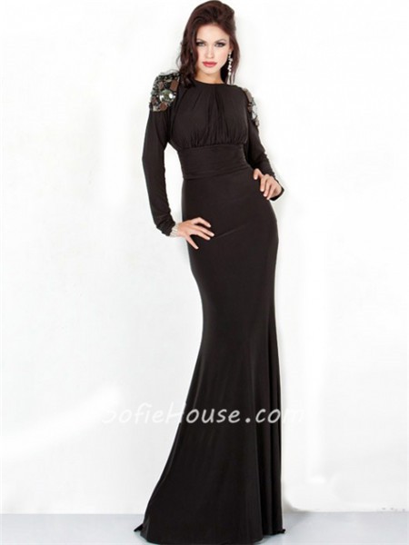 Long Black Dress With Sleeves