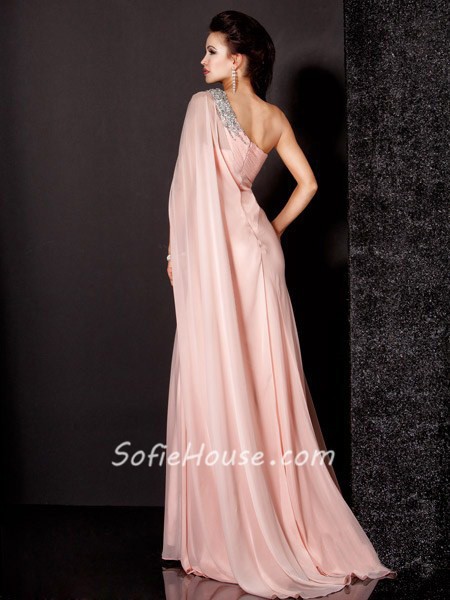 Pink chiffon dress