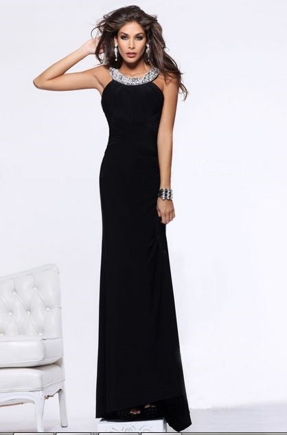 Long Black Formal Dresses With Sleeves